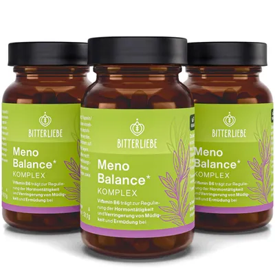 Produktbild von BitterLiebe Meno Balance* Komplex mit Salbei, Hopfenblüte & Zitronenmelisse