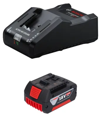Zdjęcie produktu dla Zestaw startowy Bosch 1x akumulator litowo-jonowy GBA 18 V / 5 Ah / 5000 mAh ( 1600A002U5 ) + ładowarka GAL 18V-160 Professional ( 1600A02T5G )