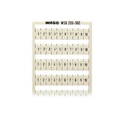 Produktbild von WAGO 209-502 - Anschlussblockmarker - Weiß - 5 mm - 7,8 g