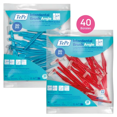 Produktbild von 40 Stück TePe Interdentalbürsten Original, Rot/Blau