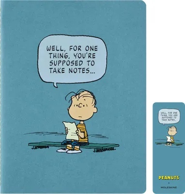 Produktbild von Moleskine Peanuts Linus Cahier limitierte Ausgabe, XL, liniert, Kartoneinband, Hellblau