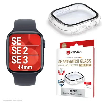 Obrázek produktu pro Displex 02138, Ochranná fólie, Chytré hodinky, Průhledná, Apple, Apple Watch SE3/SE2/SE (44mm), Polykarbonát (PC), Temperované sklo