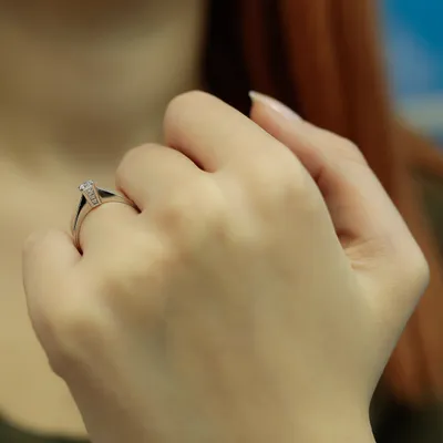 Produktbild von Solitär Ring Antragsring 14 Karat Weißgold
