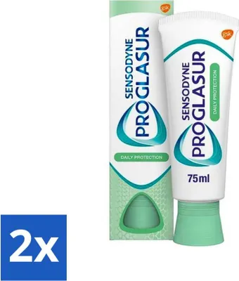 Produktbild von Sensodyne - Zahnpasta - Proglasur Täglicher Schutz - Stärkt den Zahnschmelz - 75 ml - Vorteilspack - 2 Stücke