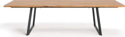 Image de Table en bois Delta à rallonges, 160x90 cm + rallonge de table 1x50 cm, Chêne, Scandinave