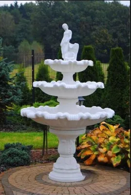 Image de Fontaine Jardin Étang Fontaine 217cm Fontaine en pierre Fontaine de jardin Nouveau