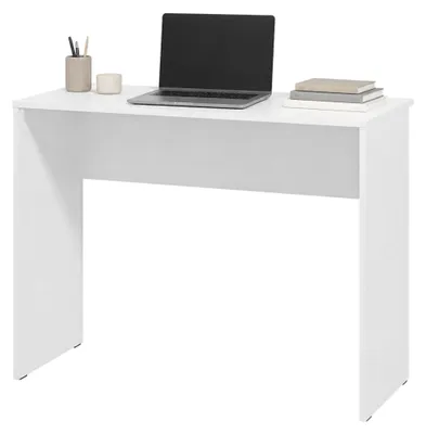 Produktbild von Pichil - Schreibtisch, 98x45x74h cm, Weiß Matt, ein Regal