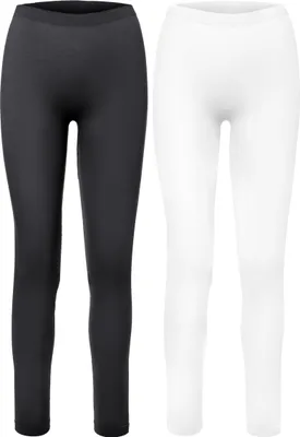 Produktbild von Ladeheid 2er Pack  Damen Lange Unterhosen für Winter Sport Ski Outdoor LA40-261 (Schwarz/Weiß, L)