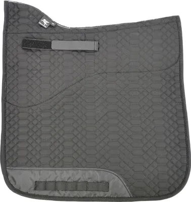 Produktbild von Engel Reitsport Lammfell Schabracke SCHABRA5HW Hoher Widerrist Wirbelsäulenfrei Fell in Sattellage Schwarz/Med. D (Dressur)