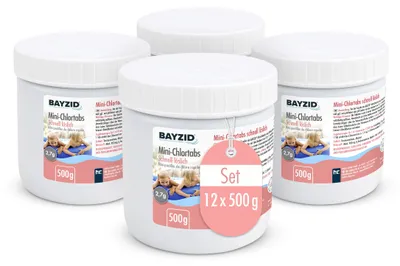 Image de 12x 500 g BAYZID® Mini - Chlortabs 2,7 g für kleine Pools
