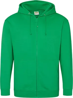 Immagine prodotto di Just Hoods JH050 | Felpa con cappuccio con zip / Zoodie da uomo - Colore: Verde Kelly - Taglia: XL
