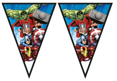 Produktbild von Wimpelkette aus Papier Avengers