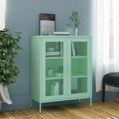 Produktbild von Szafka do przechowywania miętowa zieleń 80x35x101,5 cm stal