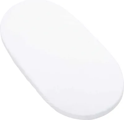Produktbild von JUKKI 100% Baumwolle Spannbettlaken mit Gummiband 80x40cm Baby Bettlaken Wiege Stubenwagen Moses Korb [weiß]