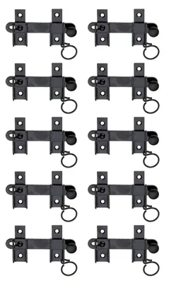 Produktbild von Alberts 10 x Schlagladen-Überwurf, 120 x 65 mm, schwarz, mit Feststellvorrichtung