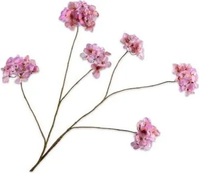 Produktbild von Silk-ka Kunstblume - Seidenblumen Hortensienzweig "Real Touch" rosa 121cm