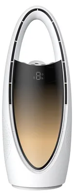Produktbild von ZELURXX Tischventilator mit Wasserkühlung Bladeless, 9 Stufen, 3500mAh Akku, Nano-Nebel -6°C Kühlung, Sunset Ambiente-Licht, Type-C, leiser Büroventilator