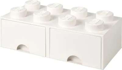 Produktbild von LEGO úložný box 8 s šuplíky - bílá