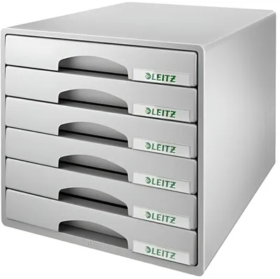 Image de LEITZ 5212-00-85 Boîte à tiroirs Plus 6 tiroirs gris