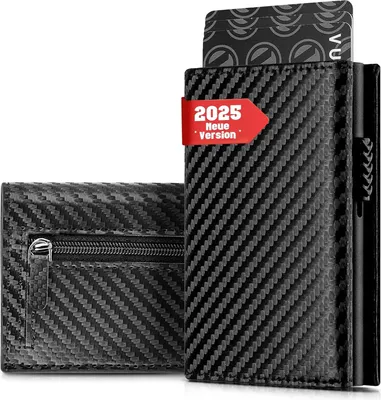 Produktbild von Leder Portmonee Herren Geldbörse Wallet mit Münzfach Kartenetui Klein/Mini mit RFID Schutz Karten Geldbeutel Kartenhalter Portemonnaie Brieftasche