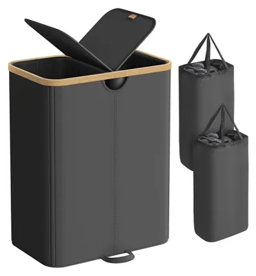 Image de Panier à linge – Organisateur de linge – Tissu Oxford résistant – 52 x 38,5 x 75 cm