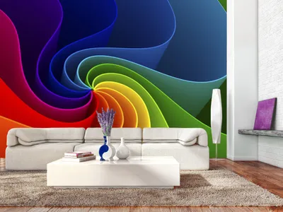 Produktbild von Vlies Fototapete 400x280 cm Tapeten Wandtapete XXL Abstrakt 3D bunt optisch a-A-0180-a-a