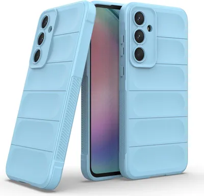 Produktbild von Handy Hülle für Samsung Galaxy A55 5G Grip Case Cover Schutzhülle Softgrip Farbe: Hellblau