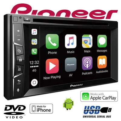 Produktbild von Pioneer AVH-Z2000BT, Schwarz, 2 DIN, 50 W, CD, CD-R, CD-RW, DVD, DVD-R, DVD-RW, NTSC, PAL, SECAM, Digital