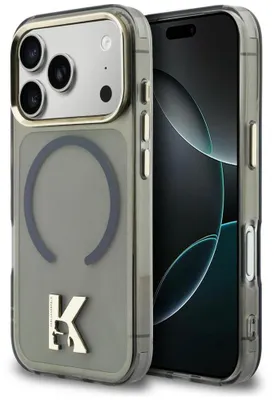 Obrázok produktu pre Puzdro na telefón iPhone 18 Pro Max / 17 Pro Max, značka Karl Lagerfeld, model IML K Head, čierna farba, s technológiou MagSafe