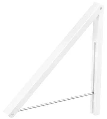 Productafbeelding van Kledingrek opvouwbaar kledinghanger wandmontage - Aluminium - Wit - 27 kg