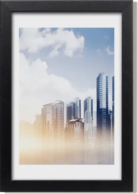 Produktbild von Bild 20x30 MDF-Rahmen, Wandkunst Wolkenkratzer