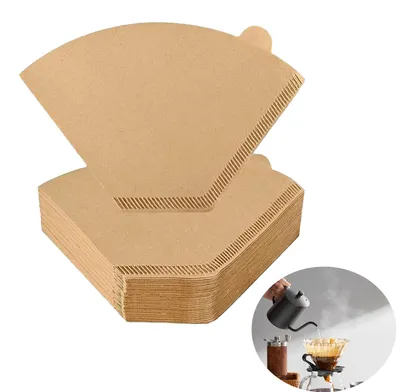 Kaffeefilter, 200 Stück, ungebleicht, Kegelform, Größe 02, für 2–6 Tassen