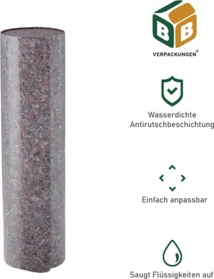 Produktbild von 4 x Abdeckvlies (1,0 x 25 m) Malervlies wasserdicht Renovierung Bodenschutz Vlies mit Anti-Rutsch Beschichtung saugstark rutschhemmend BB-Verpackungen