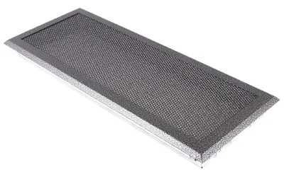Image de Grille de cheminée 16 x 45 cm, PREMIUM argent vieilli