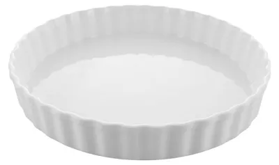 Image de Moule à quiche en céramique, diamètre 26 cm, antiadhésif, rond, blanc