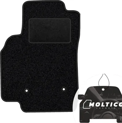 Produktbild von moto-MOLTICO Fahrer Fußmatte Auto Velours Fahrerseite Autoteppiche Schwarz Fahrermatte 1-teilig passend für Isuzu D-max ab 2011