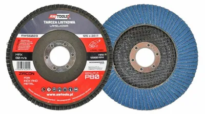 Imagen del producto de AWTOOLS: Disco abrasivo de 125 mm, grano P150, acero inoxidable y circonio