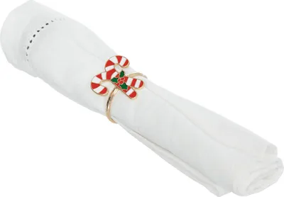 Image de Ronds de serviette motif Noël, métal, lot de 2
