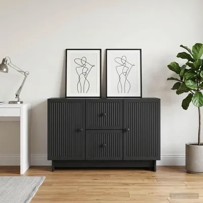 Immagine prodotto di Credenza vidaXL nera 89 x 34,5 x 60 cm in materiale derivato dal legno