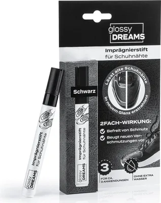Produktbild von glossy DREAMS Nahtstift - Imprägnierstift für Schuhnähte - schwarz - 8 ml