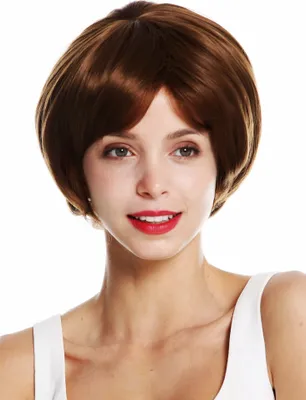 Produktbild von WIG ME UP Perücke kurz voluminös Bob braun KZY-5-6