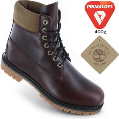 Produktbild von Timberland Premium Heritage 6-Inch Boots Waterproof - Herren Winter Stiefel Leder Burgundy TB0A41MW-EIW , EU 43.5 US 9.5