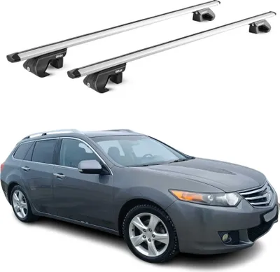 Image de Barres de toit transversales ABE pour Honda Accord SW 1998-2015 5 P Alu Gris 2x