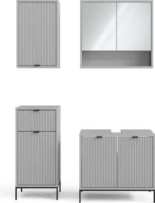 Produktbild von Badmöbel-Set Vicco Eliza Grau 4 Teile, Model 40706