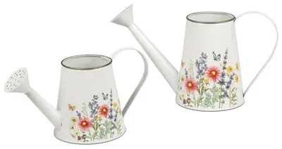 Produktbild von Dekorative Metall- Gießkanne Blumenmeer,Lieferumfang 1  Stück
