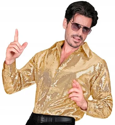 Imagen del producto de Camiseta con lentejuelas, color dorado, talla S-M