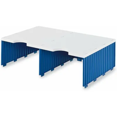 Produktbild von styro Aufbaueinheit styrodoc duo 2 Fächer blau/grau