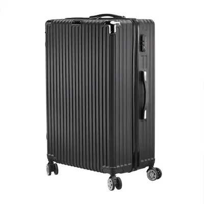 Image de Lot De 3 Valises à Roulettes Noires - Abs- Avec Serrure Tsa - Grande Taille - Tailles M-l-xl, Noir
