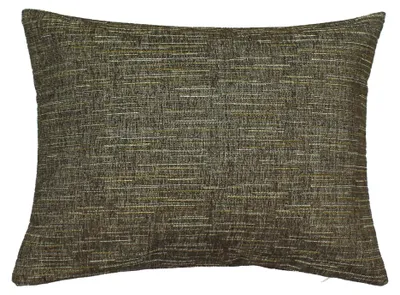 Produktbild von Kissenbezug 40x60 cm Braun grob meliert gewebter Stoff Leinenoptik Kissenhülle