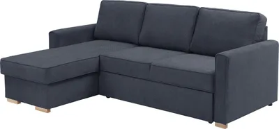 Produktbild von Max Winzer Funktionssofa mit Auszugsbett NovaLounge - Flachgewebe dunkelblau - Maße: 229 x 160 x 92 cm